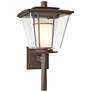 Beacon Hall 17.6"H Bronze Outdoor Sconce w/ Opal and Clear Shade