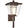 Beacon Hall 17.6"H Bronze Outdoor Sconce w/ Opal and Clear Shade