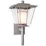 Beacon Hall 17.6"H Burnished Steel Outdoor Sconce w/ Opal and Clear Sh