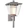 Beacon Hall 17.6"H Burnished Steel Outdoor Sconce w/ Opal and Clear Sh