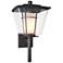 Beacon Hall 23.4"H Large Black Outdoor Sconce w/ Opal and Clear Shade