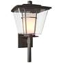 Beacon Hall 23.4"H Oiled Bronze Outdoor Sconce w/ Opal and Clear Shade