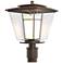 Beacon Hall Coastal Bronze Outdoor Post-Light With Opal & Clear Glass