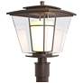 Beacon Hall Coastal Bronze Outdoor Post-Light With Opal &#38; Clear Glass