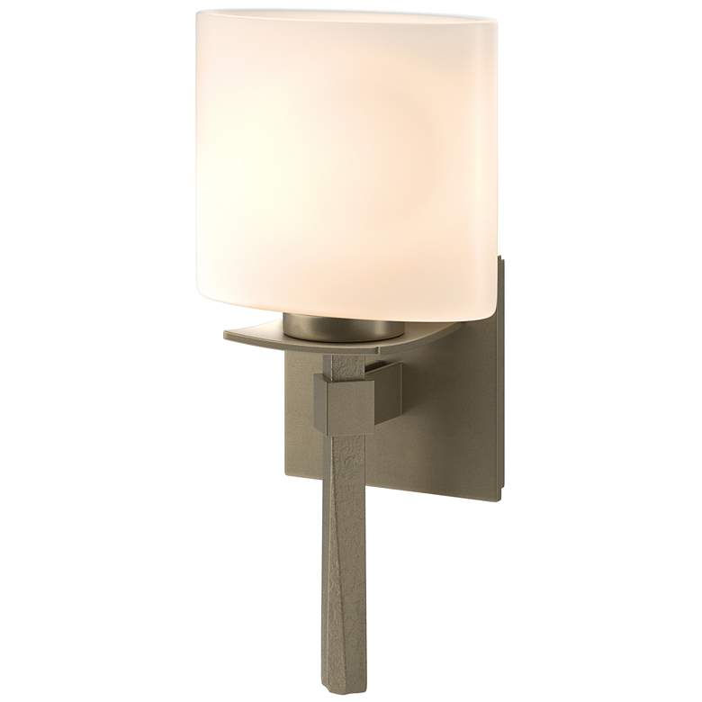 Image 1 Beacon Hall Ellipse Glass Sconce - Soft Gold Finish - Opal Glass