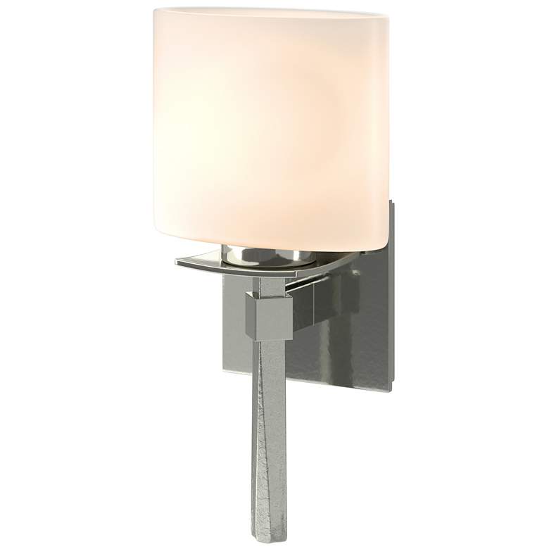 Image 1 Beacon Hall Ellipse Glass Sconce - Sterling Finish - Opal Glass