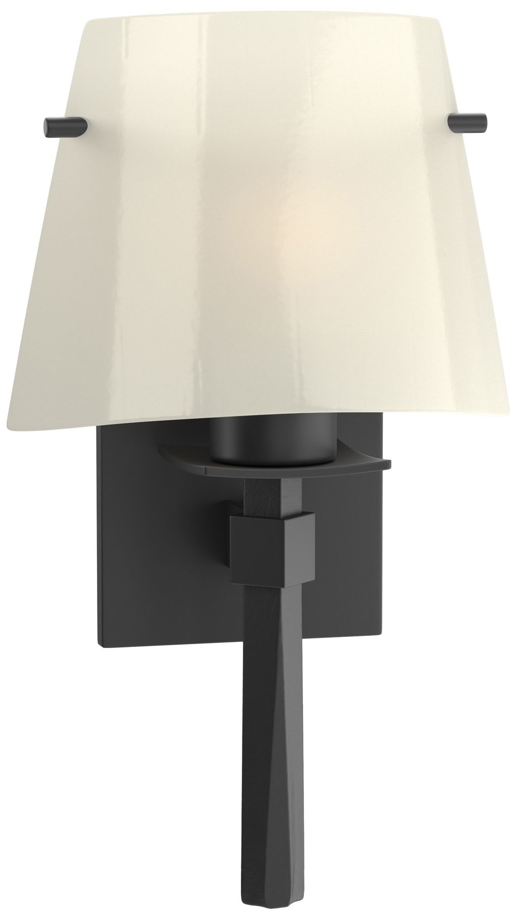Beacon Hall Half Cone Glass Sconce - Black - Ivory Art Glass Made to Order