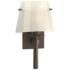 Beacon Hall Half Cone Glass Sconce - Bronze - Ivory Art Glass
