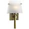 Beacon Hall Half Cone Glass Sconce - Modern Brass - Opal Glass