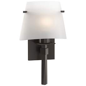 Image1 of Beacon Hall Half Cone Glass Sconce - Oil Rubbed Bronze - Opal Glass