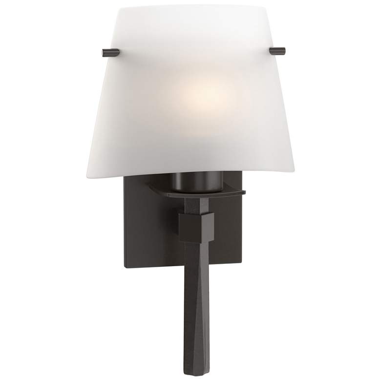 Image 1 Beacon Hall Half Cone Glass Sconce - Oil Rubbed Bronze - Opal Glass