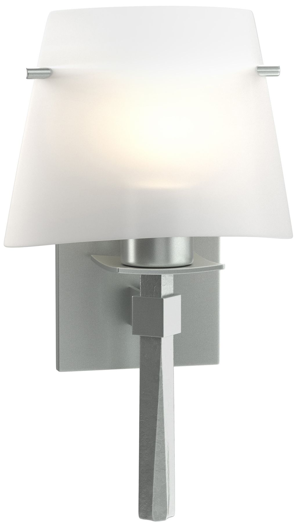 Beacon Hall Half Cone Glass Sconce - Platinum - Opal Glass - Made to Order