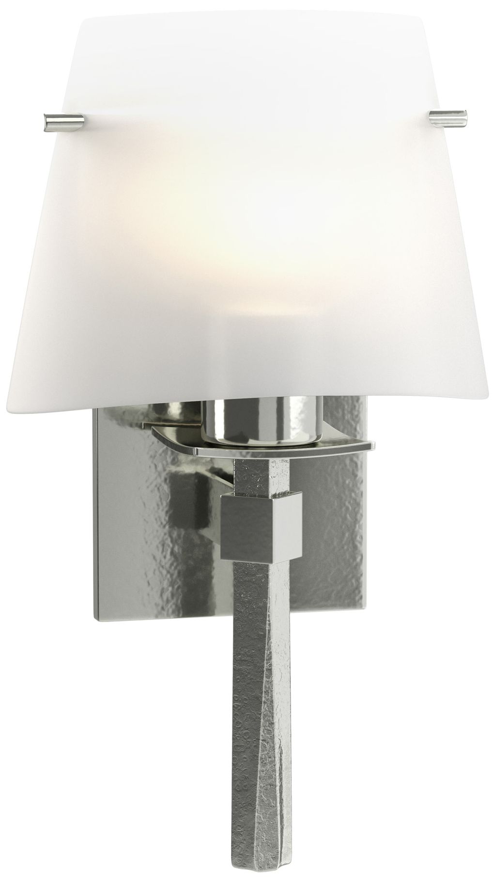 Beacon Hall Half Cone Glass Sconce - Sterling - Opal Glass - Made to Order