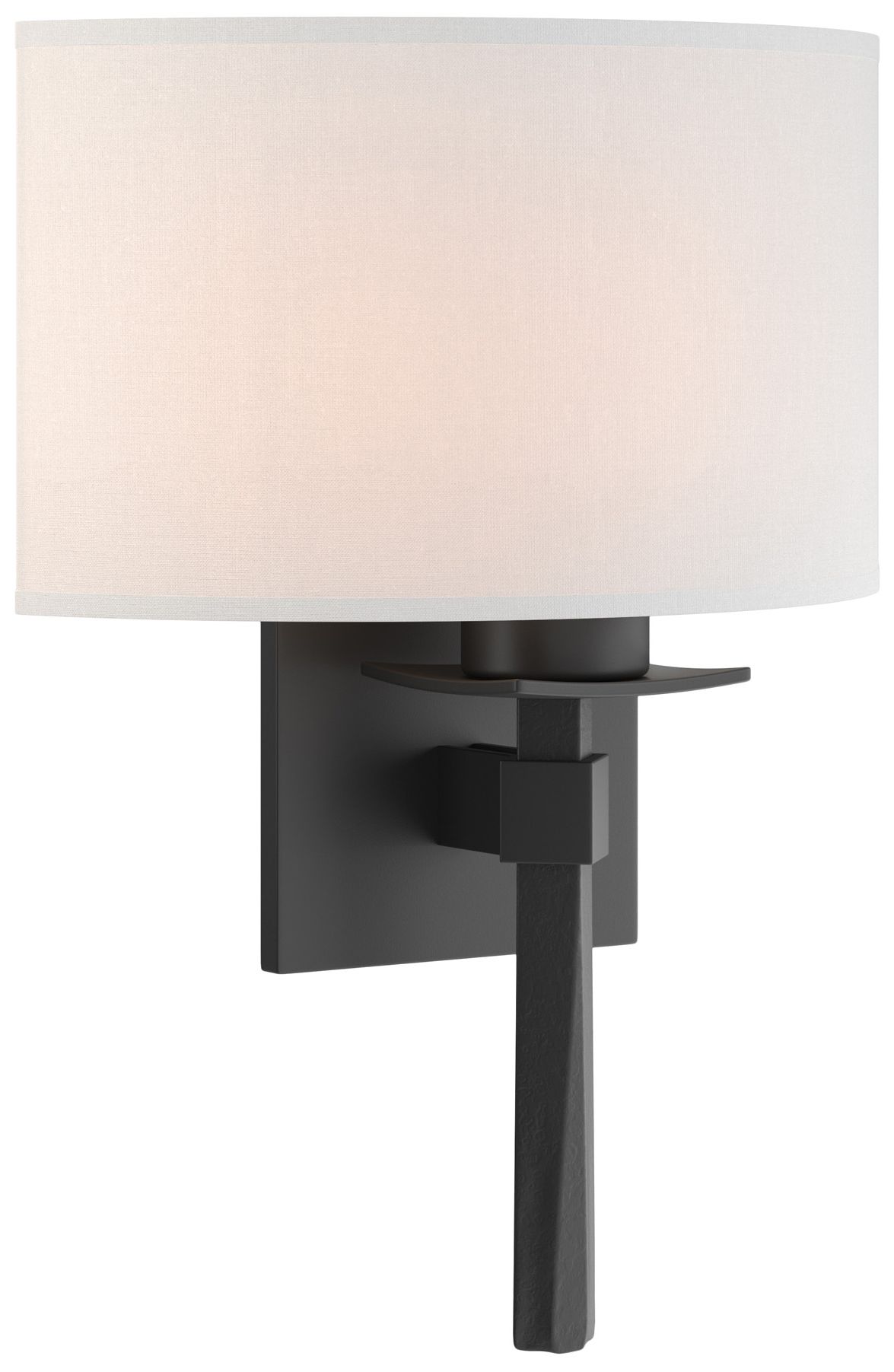 Beacon Hall Half Drum Shade Sconce Black Natural Anna Shade Made to Order