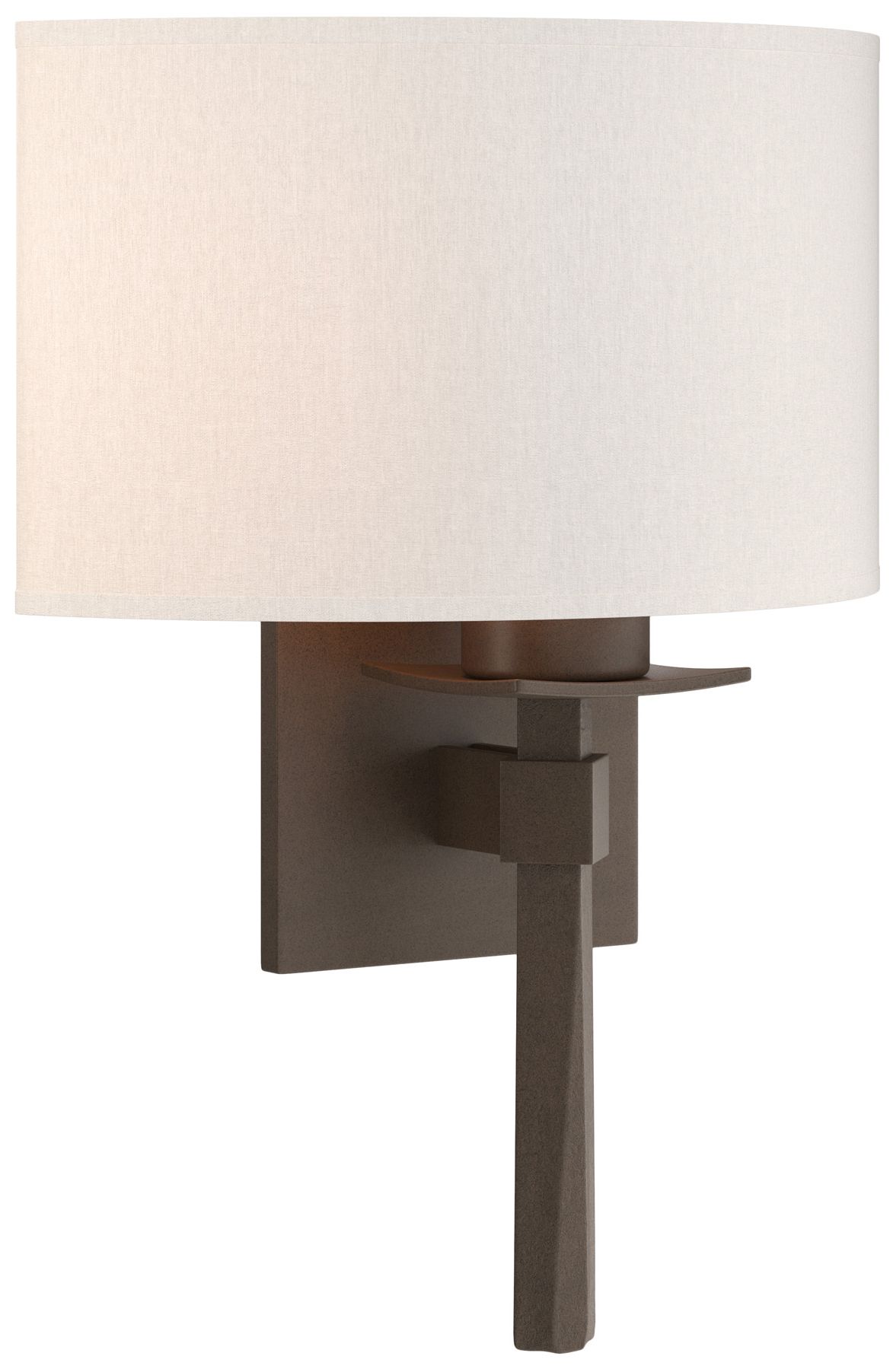 Beacon Hall Half Drum Shade Sconce - Bronze - Flax Shade - Made to Order