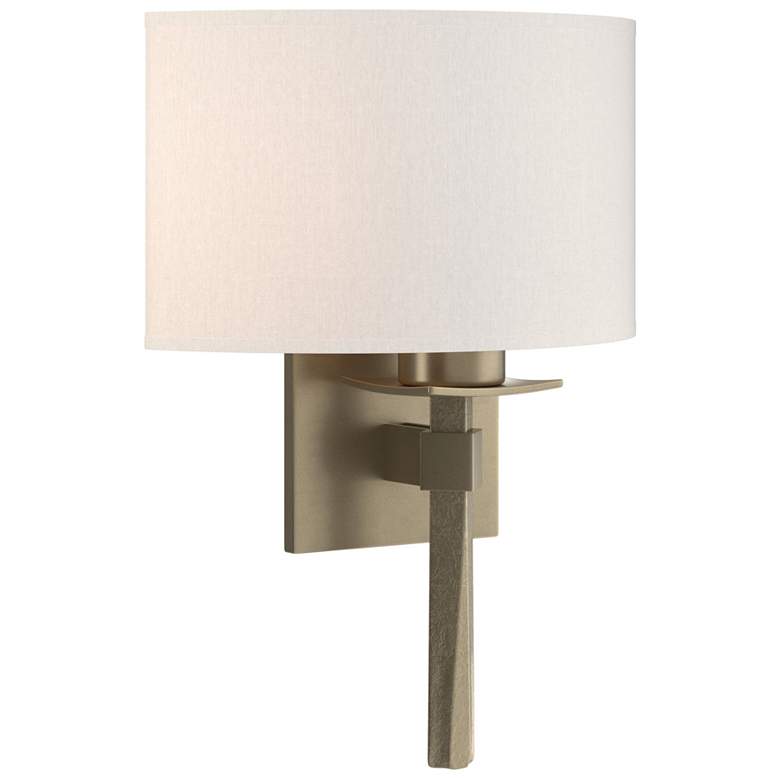 Image 1 Beacon Hall Half Drum Shade Sconce - Gold - Flax Shade