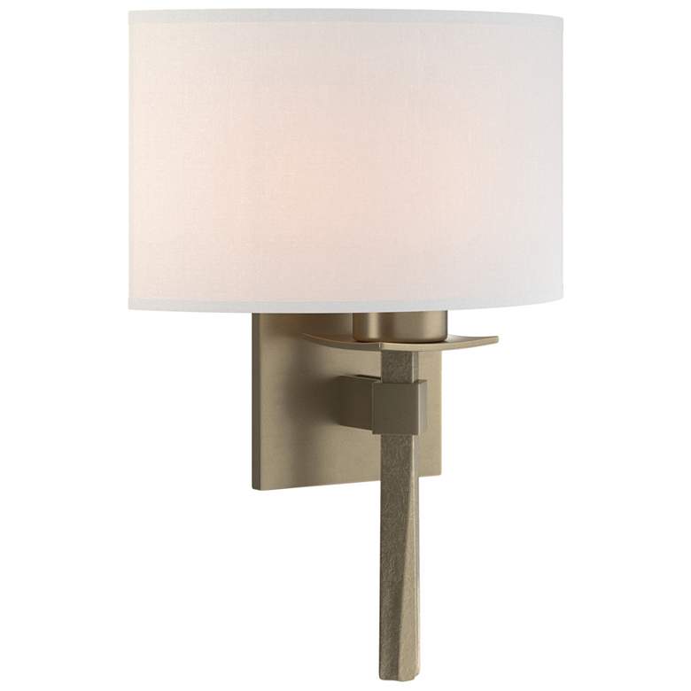 Image 1 Beacon Hall Half Drum Shade Sconce - Gold - Natural Anna Shade