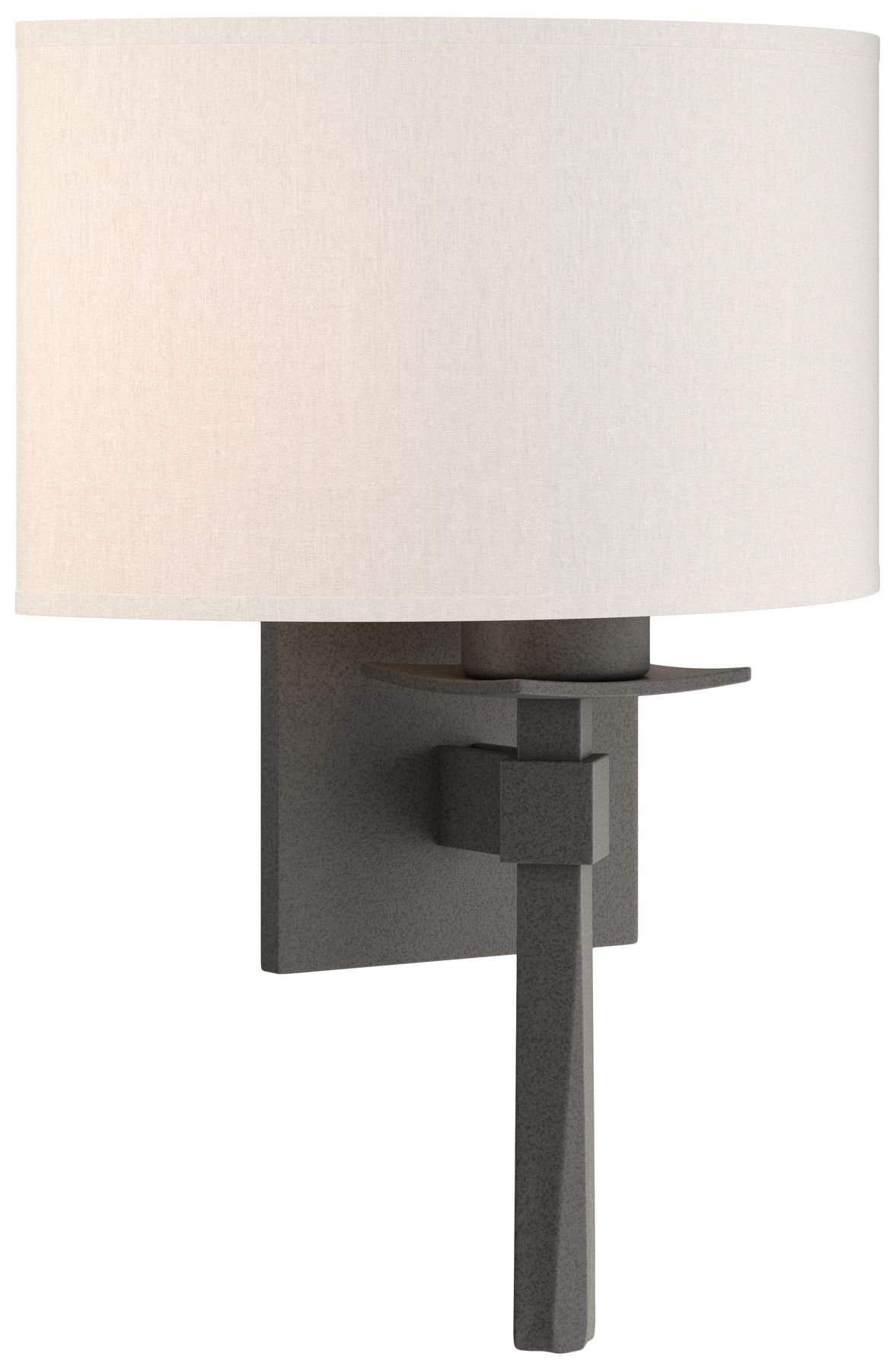 Beacon Hall Half Drum Shade Sconce - Iron - Flax Shade - Made to Order