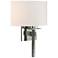 Beacon Hall Half Drum Shade Sconce - Sterling - Flax Shade