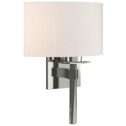 Beacon Hall Half Drum Shade Sconce - Sterling - Flax Shade