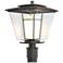 Beacon Hall Outdoor Post Light - Natural Iron Finish - Opal and Clear Glass