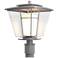 Beacon Hall Outdoor Post Light - Steel Finish - Opal and Clear Glass