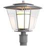 Beacon Hall Outdoor Post Light - Steel Finish - Opal and Clear Glass