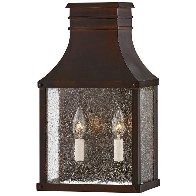 Image 1 Beacon Hill 17 1/4" High Blackened Copper Outdoor Wall Light