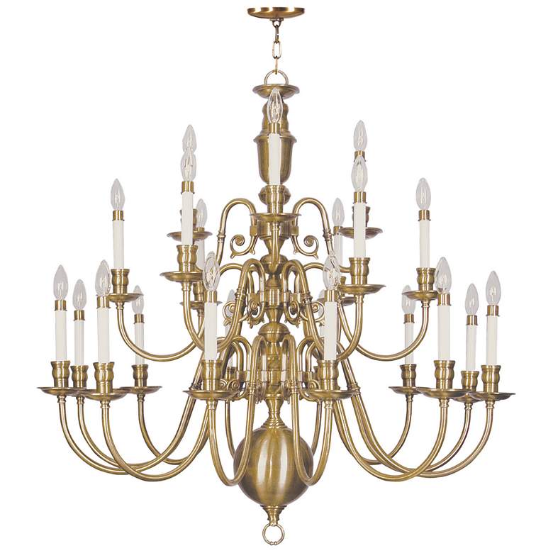 Image 1 Beacon Hill 21 Light Flemish Brass Chandelier