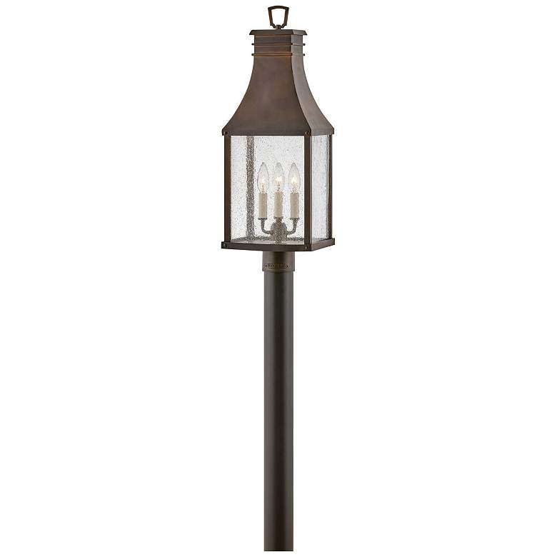 Image 2 Beacon Hill 26 1/4" High Blackened Copper Outdoor Post Light more views
