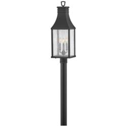 Beacon Hill 26 1/4"H Museum Black 3-Light Outdoor Post Light