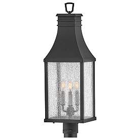 Image5 of Beacon Hill 26 1/4"H Museum Black 3-Light Outdoor Post Light more views