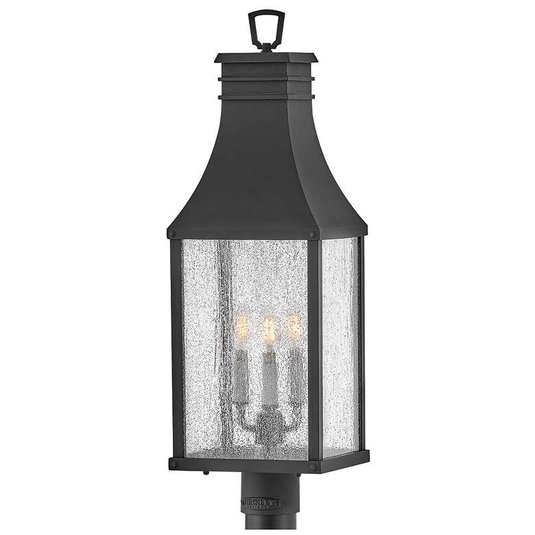 Image 5 Beacon Hill 26 1/4"H Museum Black 3-Light Outdoor Post Light more views
