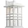Beacon Square 1-Light 17.5-in White Outdoor Wall Light