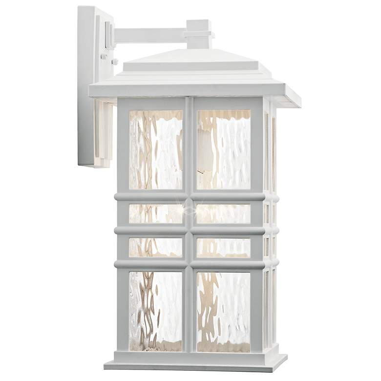 Image 3 Beacon Square 1-Light 17.5-in White Outdoor Wall Light more views
