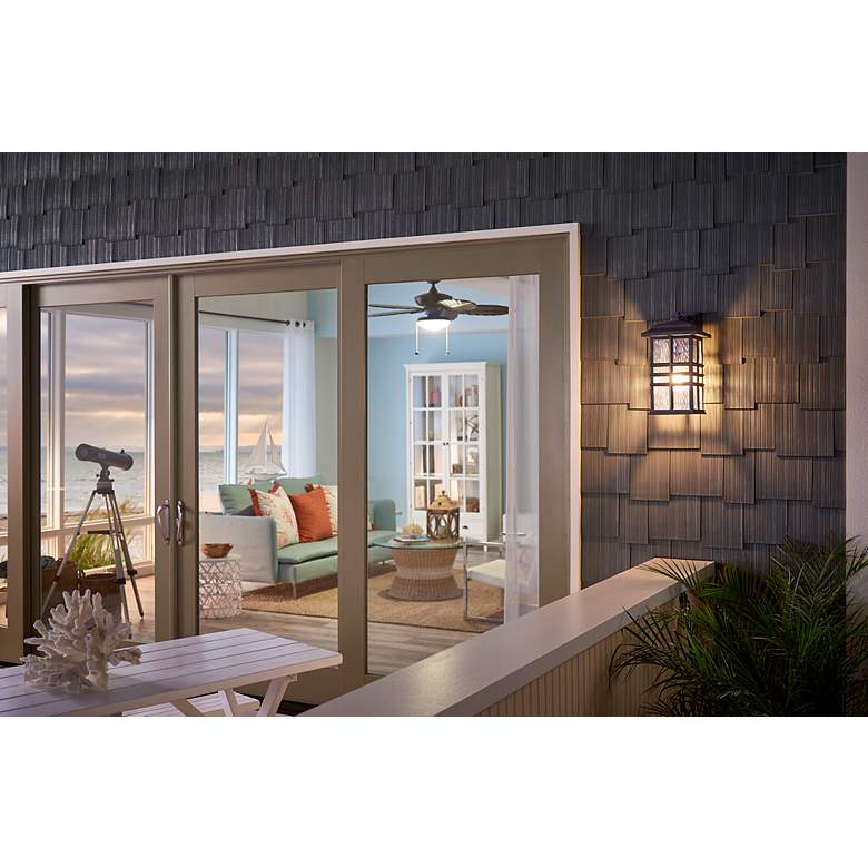 Image 4 Beacon Square 1-Light 17.5-in White Outdoor Wall Light more views