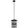 Beacon Square 18" 1-Light Outdoor Hanging Light in Textured Black