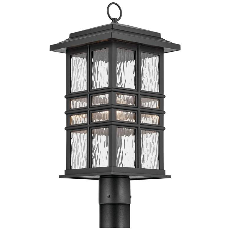 Image 1 Beacon Square 20.75 inch 1-Light Outdoor Post Light with in Textured Black