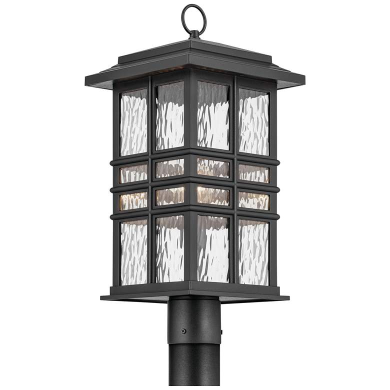 Image 1 Beacon Square 20 3/4" High Textured Black Outdoor Post Light