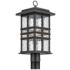 Beacon Square 20 3/4" High Textured Black Outdoor Post Light