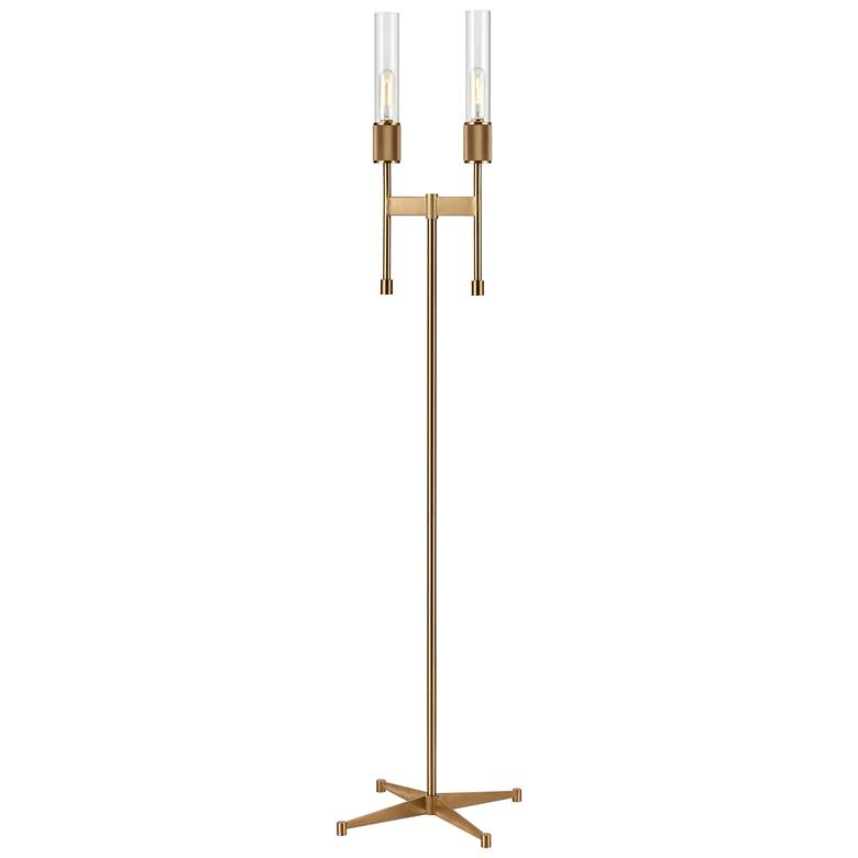 Image 1 Beaconsfield 65" High 2-Light Floor Lamp - Aged Brass