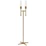 Beaconsfield 65" High 2-Light Floor Lamp - Aged Brass