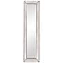 Beaded 80" Silver Floor Mirror