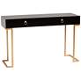 2_Beagan 47 1/4" Wide Black Gold 2-Drawer Console Table