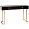 Beagan 47 1/4" Wide Black Gold 2-Drawer Console Table