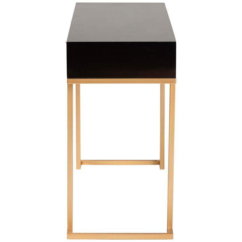 Image 3 Beagan 47 1/4" Wide Black Gold 2-Drawer Console Table more views