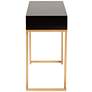 3_Beagan 47 1/4" Wide Black Gold 2-Drawer Console Table more views