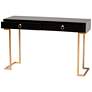 7_Beagan 47 1/4" Wide Black Gold 2-Drawer Console Table more views