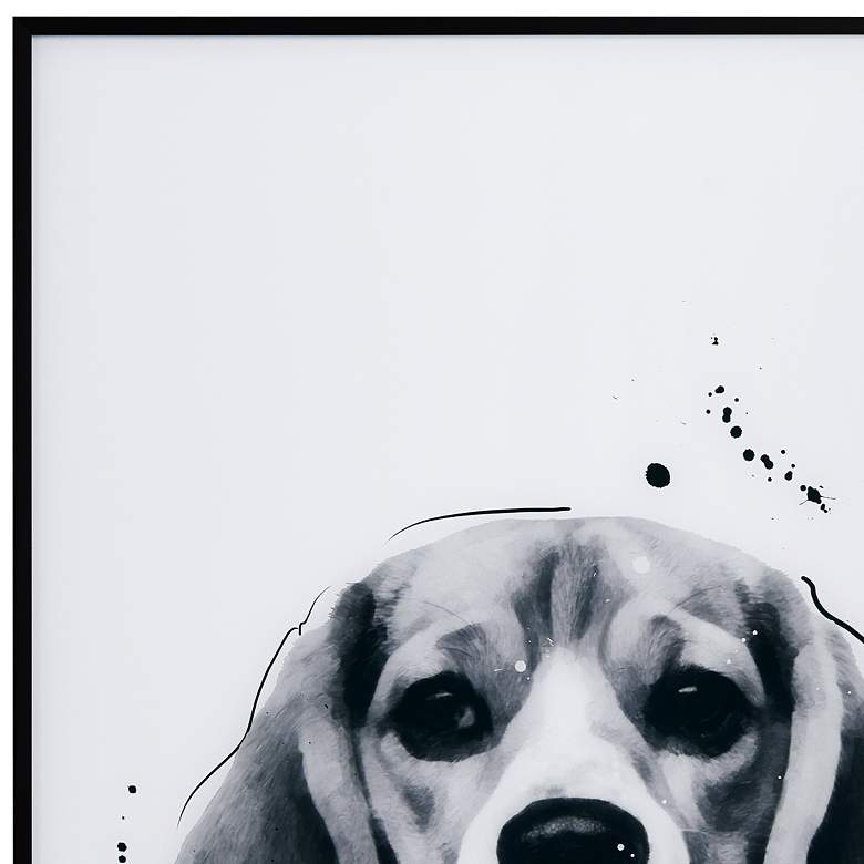 Image 4 Beagle 24" High Rectangular Framed Glass Wall Art more views