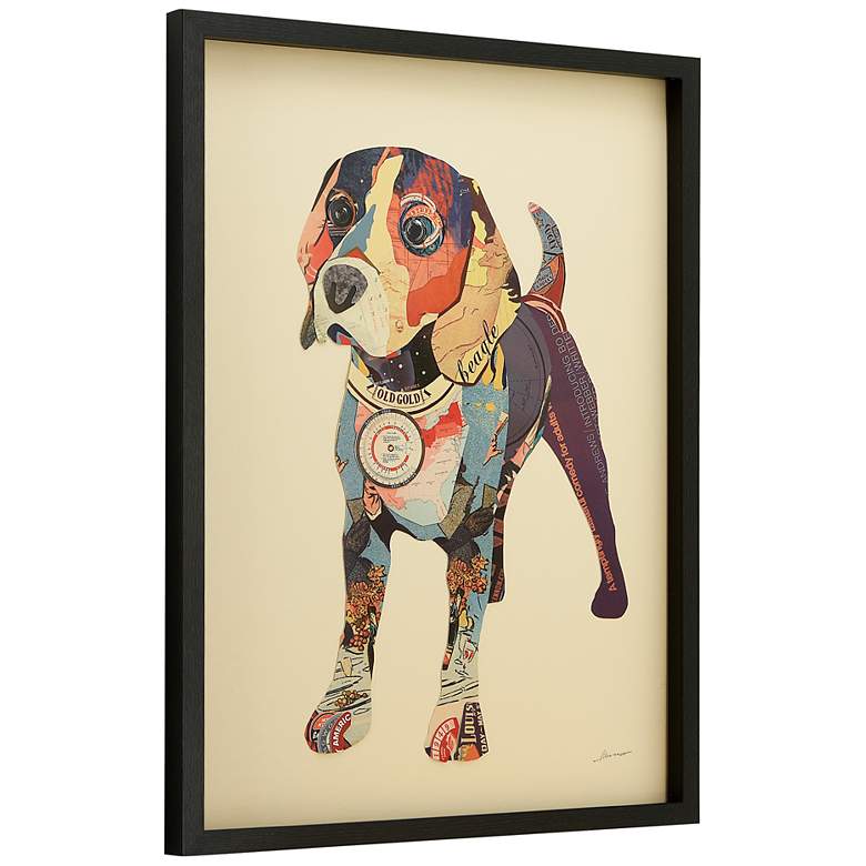 Image 4 Beagle 33" High Dimensional Collage Framed Wall Art more views